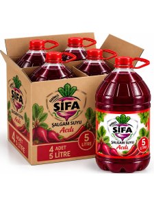 Acılı 5 Litre Şifa Şalgam Suyu (4'lü Koli)