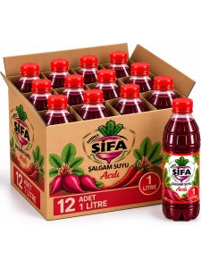 Acılı 1 Litre Şifa Şalgam Suyu (12'lİ Koli)
