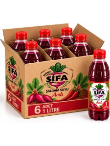 Acılı 1 Litre Şifa Şalgam Suyu (6'lı Koli)