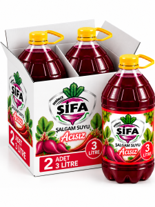 Acısız 3 Litre Şifa Şalgam Suyu (2'li Koli)