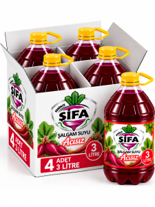 Acısız 3 Litre Şifa Şalgam Suyu (4'lü Koli)